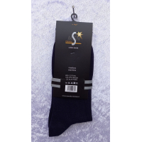 Classic effen heren sok katoen donker blauw