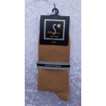 Classic effen heren sok katoen donker beige