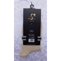 Classic effen heren sok katoen licht beige